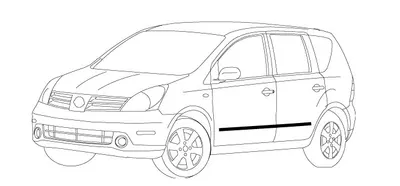 Friso Lateral Grand Livina Prata Breeze +SL* — detalhe