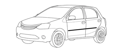 Friso Lateral Etios Branco Polar +SL* — detalhe