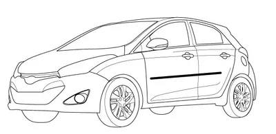 Friso Lateral HB20 Sedan Branco Polar SLIM* — detalhe