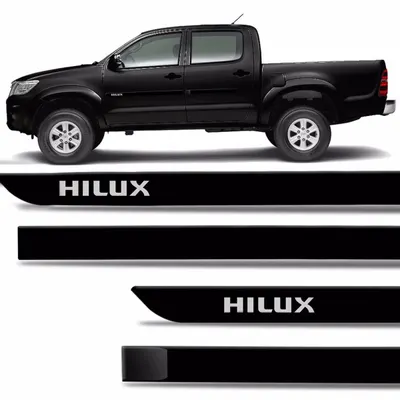 Friso Lateral Hilux CD Preto Atitude SLIM*