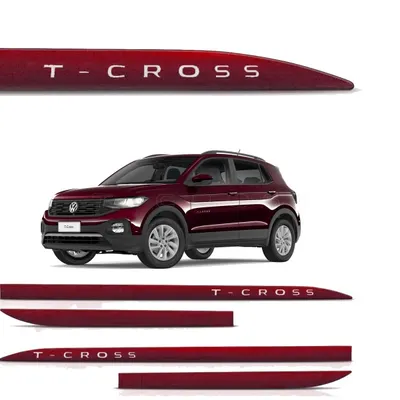 Friso Lateral T-Cross Vermelho Crimson SLIM*
