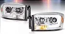 Farol Dodge Ram 2500 5.9 Cristal LED 2006 a 2009 - Excelente encaixe no padrão original
