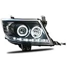 Farol Toyota Hilux 2012/2015 Máscara Negra LED 1 Globo Óptico - Imagem 4