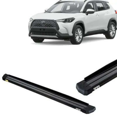 Estribo Corolla Cross 21/ Alumínio Slim Preto+KIT*