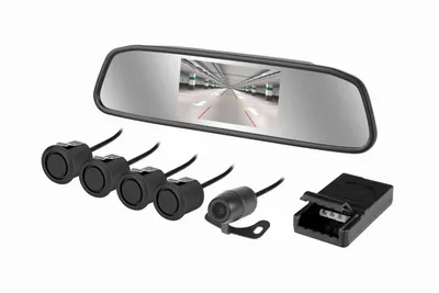 Retrovisor C/ Câmera 2×1 E Sensor Prata*