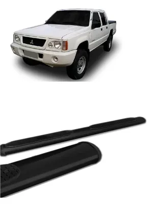 Estribo L-200 GLS Preto Oblongo (+KIT)*
