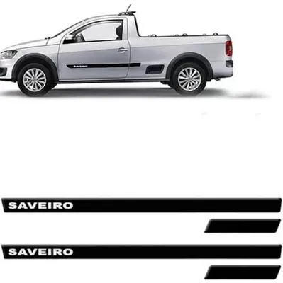 Friso Lateral Saveiro GV CD/CE/CS Preto C/Nome *