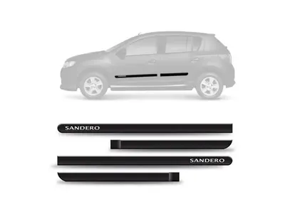 Friso Lateral Sandero 17/ Preto Mod Orig*