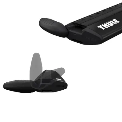 Barras Transv. Aluminio Wingbar EVO – 1,35m Preta* — detalhe