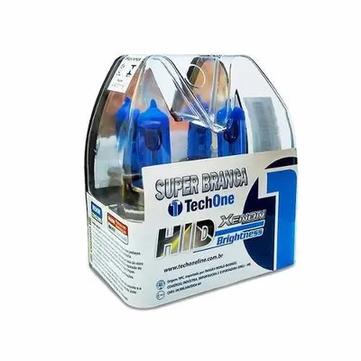 Lâmpada Super Branca H3 55W 8500K PAR — detalhe