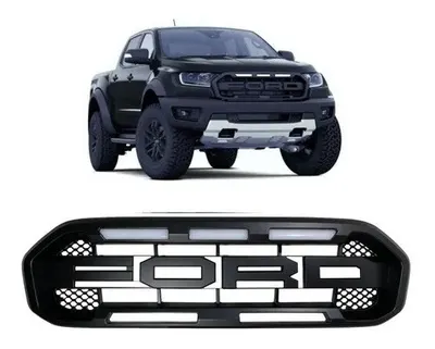 Grade Frontal Raptor Ford Ranger 2019 a 2023 com LED Branco