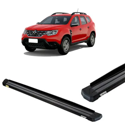 Estribo Duster 21/ Alumínio Slim Preto (+KIT)*