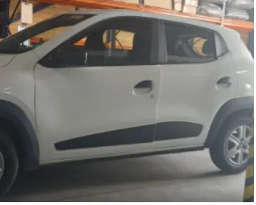 Friso Lateral Kwid Preto Borracha S/Nome Mod Orig*