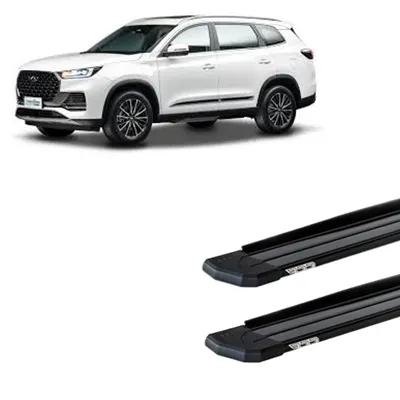Estribo Tiggo 8 22/ Alumínio Slim Preto (+KIT)*