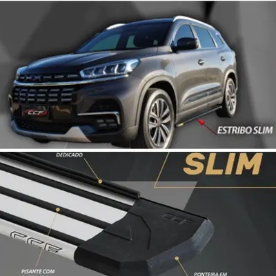 Estribo Tiggo 8 Alumínio Slim Anodizado (+KIT)* — detalhe