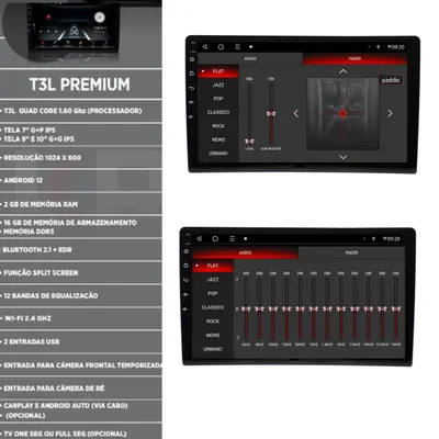 Central Multimidia Polo/T-Cross 9″ T3L C/Carp2+16* — detalhe