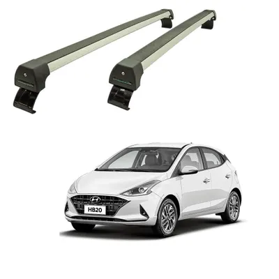 Rack De Aluminio HB20 20/ Hatch/Sedan Prata*