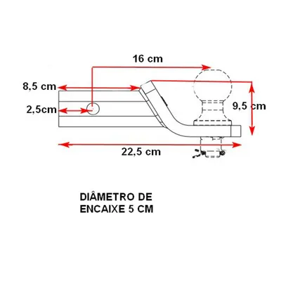 Saída P/ Engate Universal M* — detalhe