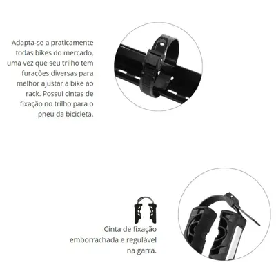 Calha De Bike Aço/Alumínio Preta* — detalhe
