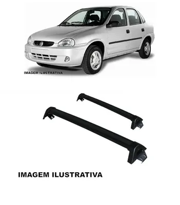 Rack De Alumínio Corsa/Celta/Prisma 4P Preto*