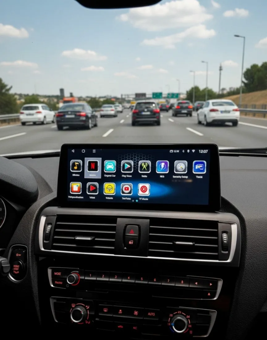Central Multimídia Octacore PRO Luxury para BMW 118i 2013-2018, uma solução de entretenimento automotivo de alta tecnologia.
