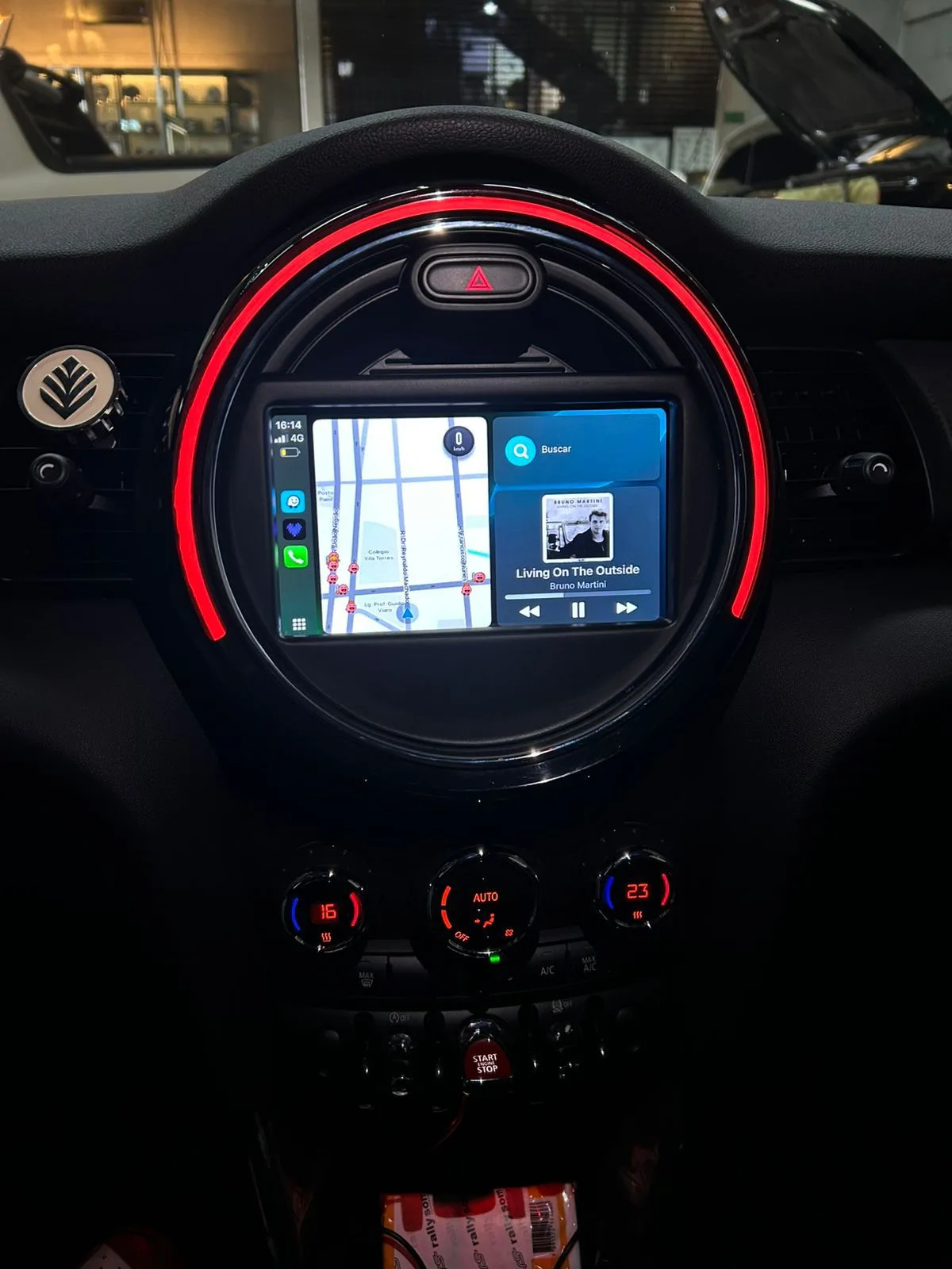 Central Multimídia Octacore PRO Luxury para Mini Cooper com tela 9" 4+64gb memória