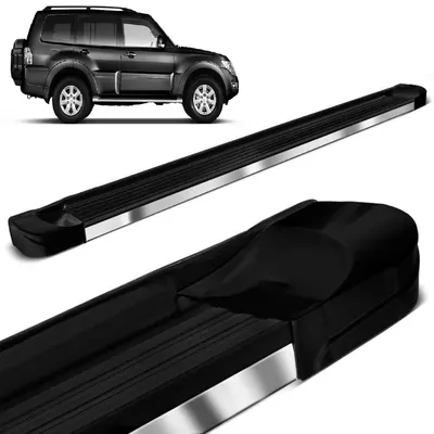 Estribo Pajero Full 5P EVO Preto Mica