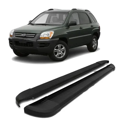 Estribo Sportage 04/10 Alumínio Preto*