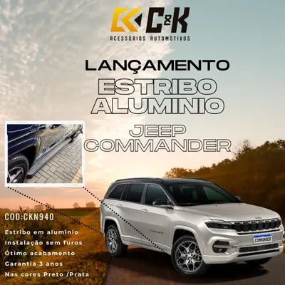 Estribo Commander Alumínio Preto*