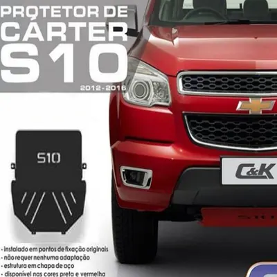 Protetor De Motor Personalizado S-10 17/ Preto*