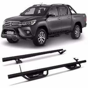 Estribo Hilux CD 06/15 TX Tubular Preto