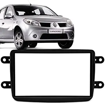 Moldura P/Mídia Kwid/Captur/Duster 7″Preta*