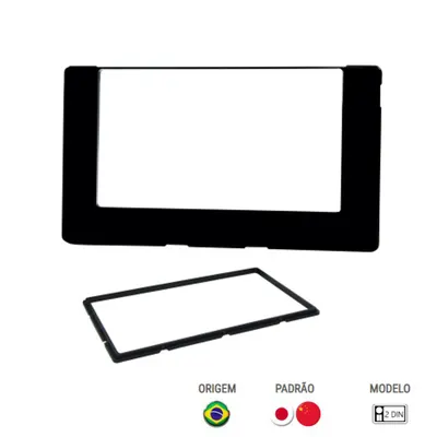 Moldura P/Mídia Corolla 17/18 7″ Black Piano* — detalhe