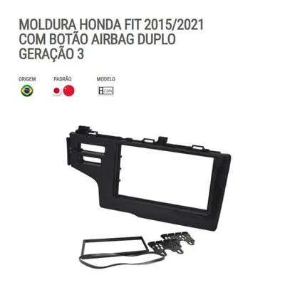 Moldura P/Mídia Fit 15/21 7″ Black Piano* — detalhe