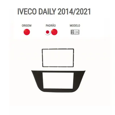 Moldura P/Mídia Iveco Daily 20/ Preta*