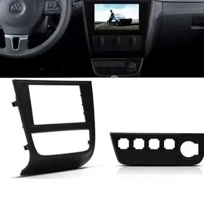 Moldura P/Mídia Gol G6/Saveiro/Voyage 9″ Preto* — detalhe