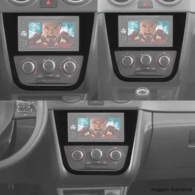 Moldura P/Mídia Gol G5/Saveiro/Voyage 7″ Preto* — detalhe