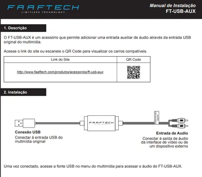 Conversor De Audio RCA P/USB Onix/Prisma/Tracker* — detalhe