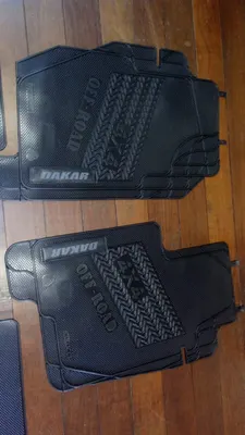 Tapete Personalizado PVC Pajero Dakar/11 Preto 3Pç — detalhe