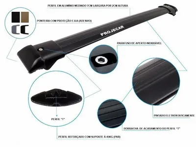 Travessa P/ Longarina WR-V Preta Larga* — detalhe