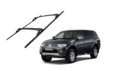 Bagageiro Pajero Sport Preto* — detalhe