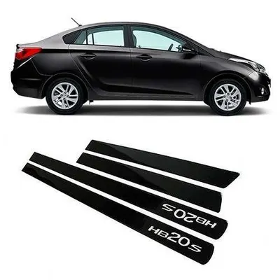 Friso Lateral Preto Escrita Cromo – HB20 Sedan*