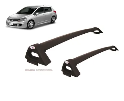 Rack De Alumínio Tiida Hatch Preto*