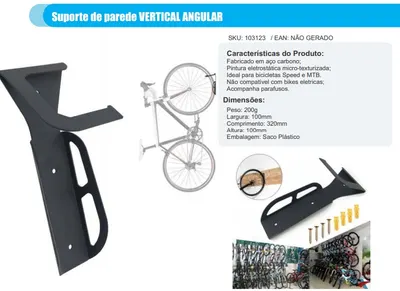Suporte De Bike De Parede – Vertical Angular* — detalhe