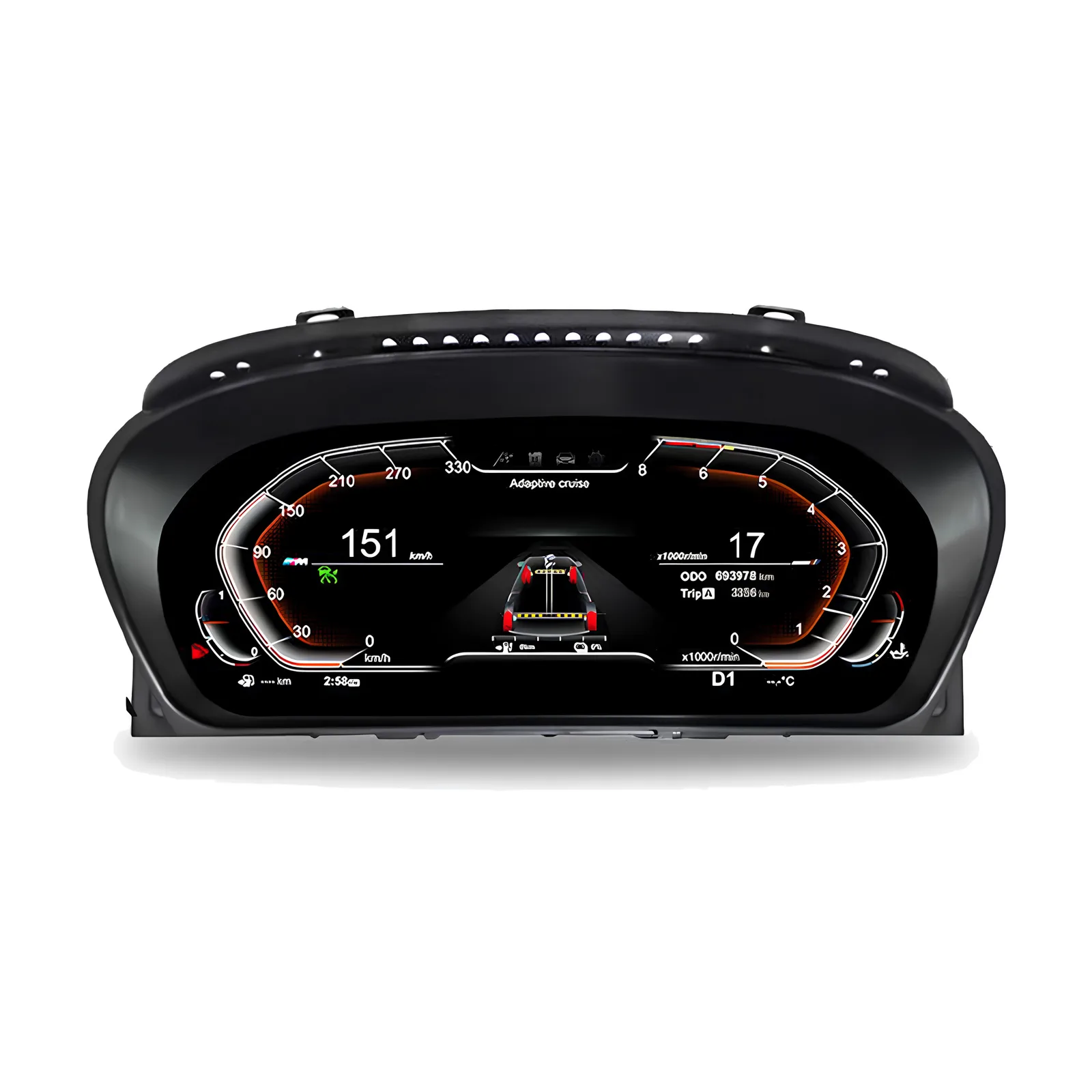 Painel Cluster Digital TFT BMW Série 5 E60 E61 E63 03-09 10.25" com alta resolução