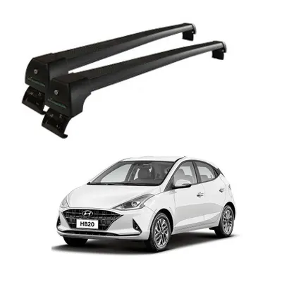 Rack De Aluminio HB20 20/ Hatch/Sedan Preto*
