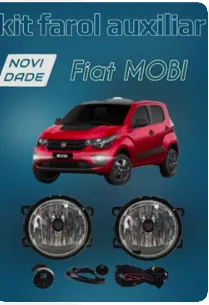 Farol Auxiliar Argo/Cronos/Mobi 16/ Botão Mod Uni*