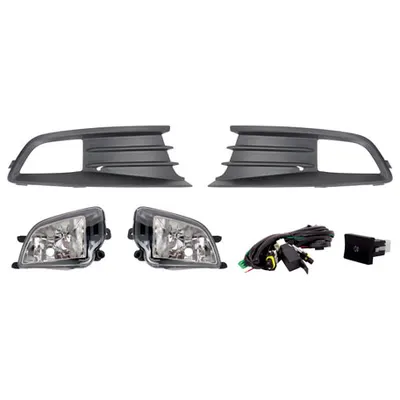 Farol Auxiliar Gol G6 C/Mold Preta Bt.Original*
