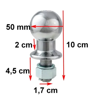 Bola P/ Engate CROMO 0,50x100mm VIECELI — detalhe