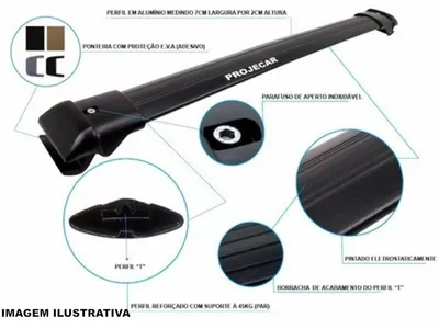 Travessa P/ Longarina Nivus Preta Larga — detalhe